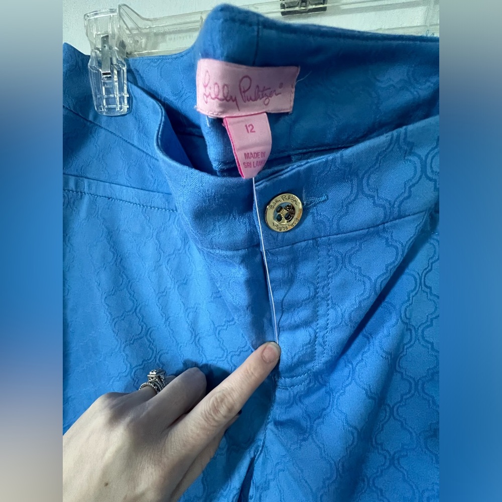 NWOT Lilly Pulitzer Kelly Pants - Bennet Blue - 12 - Picture 2 of 3
